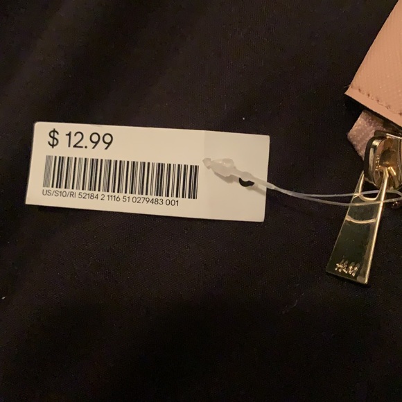 H&M blush makeup bag/ clutch zipper pocket and snap pocket NWT - Picture 9 of 9